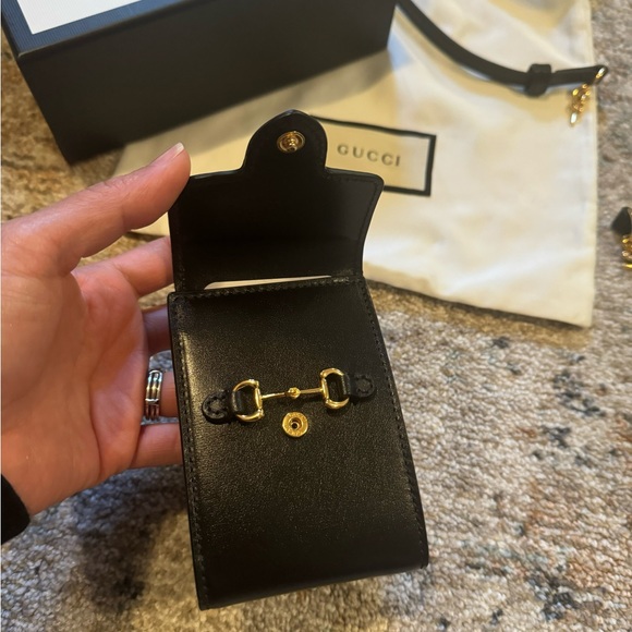 GUCCI Horsebit 1955 Shoulder Wallet Black 658617 Leather - Picture 3 of 8